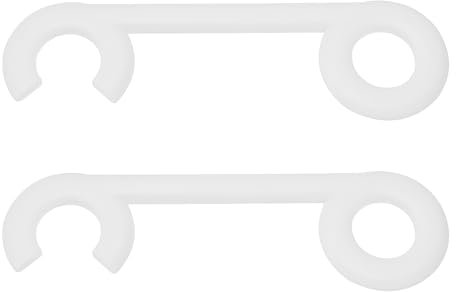 SG Store 2 Stück Türgriff-Schallblech, Kunststoff, fester Haken, Türgriff-Unterstützung, Öffnung zum Öffnen des Hakens, 190 x 55 mm, geeignet für die meisten Türgriffe, Weiß