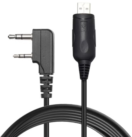 QUANSHENG - Cable de programación USB para walkie talkie quansheng UV-5RPLUS 5RA 5RE GT-3TP UV-82 f8hp BF-888S UV3R UV-K5 UV-K6 UV-K5(8) UV-K5(99) 2 pines portátil Radio Jamón