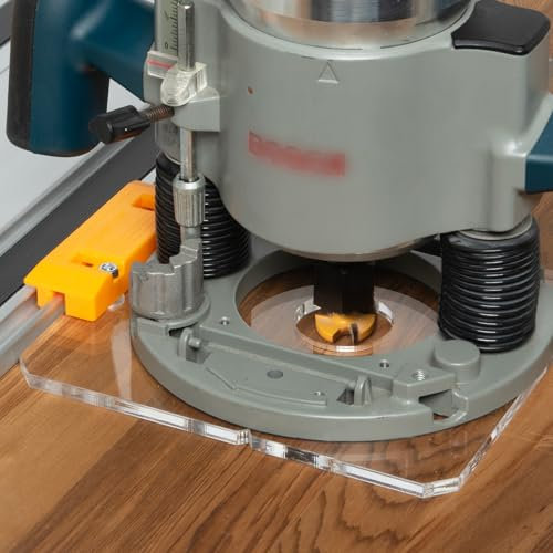 POWERTEC 72017 - Guide Rail Adapter for Bosch 1617 Router - Compatible with Powertec, Makita, Festool, Milwaukee, Kreg ACS, Wen, Triton and Ridgid Track Saw Guide Rails
