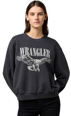 WRANGLER - Womens Sweatshirt - Oversized Fit - Oversized Sweat - Oat Mele