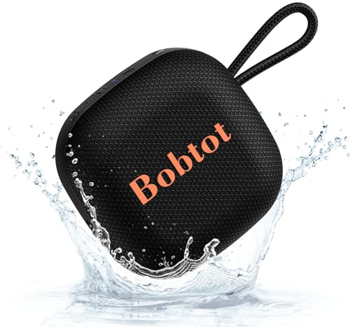 Bobtot Bluetooth Lautsprecher Kein, IPX7 Wasserdicht, Schwarz