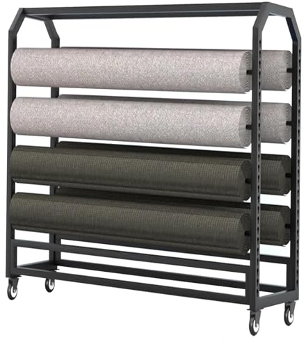 Support De Rangement Pour Rouleaux De Tissu, Présentoir Commercial En Métal Pour Tissu Textile/Rouleau De Vinyle/Film De Changement De Couleur De Voiture/Nappe/Emballage/Papier Peint/Film Pour Fenêtre