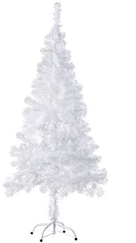 tectake® Albero di Natale Artificiale con Supporto, Aspetto naturale - ottimo per Natale Decorazioni Casa, Alberi Natale, con Base Albero di Natale, Christmas Tree - Bianco, 150 cm