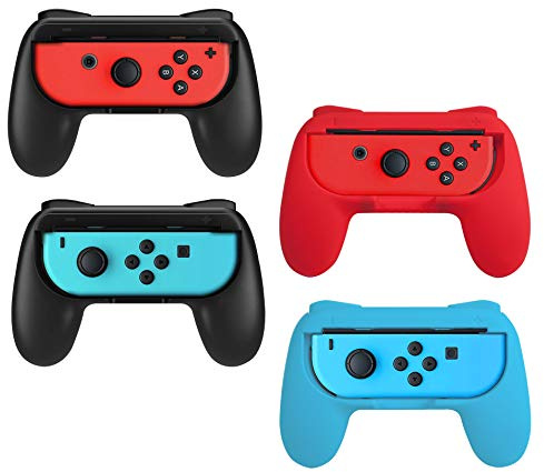 Beastron Joy Con Grips compatibles avec Nintendo Switch, kit de poignée pour Manette de Jeu Nintendo Joy Con Lot de 4 (Finition Matte)