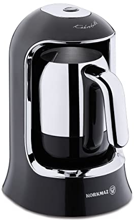 Korkmaz A860-01 tasse à café cafetière Black/Chroman Acier Inoxydable, Noir