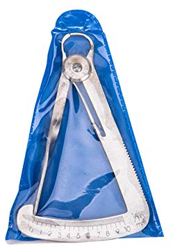 Qsweet Calibro dentale in acciaio inox triangolo calibro, autoclavabile, argento