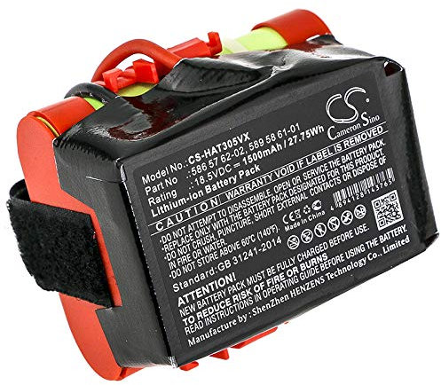 CS-HAT305VX Batterie 1500mAh Compatible avec [Husqvarna] Automower 105, Automower 305, Automower 308, [Gardena] McCulloch Rob R600, R40, R50, R70, R80, Rob R1000 remplace 586 57 62-02, 589 58 61-01