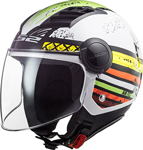 LS2, Casque jethelm Airflow ronnie weiß Grün, XS