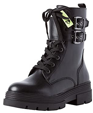 MARCO TOZZI Earth Edition 2-2-25771-27-Stivale, Barca Donna, Nero Antico, 38 EU