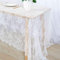 Tischdecke aus Spitze, weiß, rechteckig, 60 x 120 cm, Halloween-Tischdecke aus Spitze, für Hochzeit, Vintage, Bestickt, Spitze, Stoff, Überzug, Leinen, Tischdecke