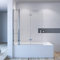 AQUABATOS® 80 x 75 x 140 cm Eck Duschtrennwand Badewannenaufsatz mit Seitenwand Duschabtrennung mit Seitenteil für Badewanne 5 mm ESG Einscheiben Sicherheitsglas mit Nanobeschichtung
