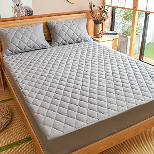 HAIBA Bedding Gesteppte Matratzenauflage- Weich Mikrofaser Matratzen Topper - mit Spannumrandung - Matratzenschoner Unterbett auch für Boxspring-Betten,150x200cm
