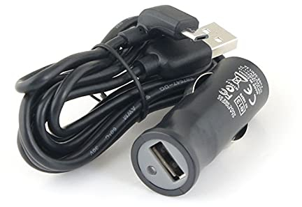 Baceyong - Cable cargador GPS Gar--min para Tomtom MICRO USB LED en el cargador de coche y cable de carga 1,8 m para GPS compatible con Gar--min Nuvi