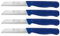 GGS Solingen Knife, Vegetable Knife Set, Fruit Knife, Tomato Knife, Steak Knives, Serrated, Dishwasher Safe, German Stainless Steel, Chef Kitchen Knife Set (Blue Set of 4)