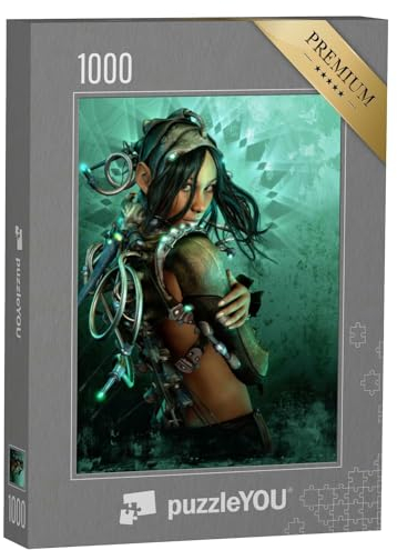 puzzleYOU: Puzzle 1000 Teile „Digitale Kunst: Fantasy-Kriegerin“ – aus der Puzzle-Kollektion Illustrationen