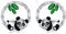 Panda Ohrringe Mädchen 925 Sterling Silber Panda Geschenk Tier Ohrringe Kinder Ohrringe Panda Schmuck Geschenk für Frauen Mädchen Kinder