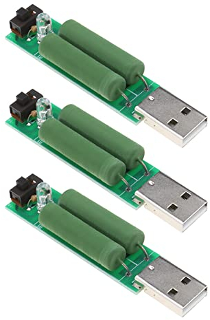 ECSiNG 3 Stücke Mini Entladung USB Lastwiderstand Strom Tester 2A / 1A USB-Ladewiderstand Mobile Power Stromerkennung USB Spannungsprüfer