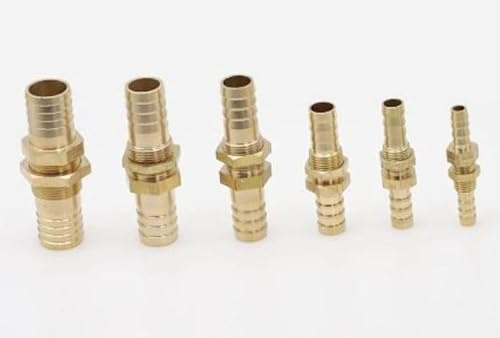 Motorsport Bulkhead Fitting Brass Barb Pipe Hose Tube Connector Adapter Fuel Oil (12MM)