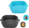 Silicone Air Fryer Liner, 2Pack Square Air Fryer Silicone Liner Reusable Air Fryer Accessories Air Fryer Basket Tray Airfryer Accessories Compatible with Ninja Tower COSORI Tefal Philips Gourmia