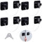 Niviy 4PCS Seguridad Ventanas Niños Negro Cierres Seguridad Bebe Autoadhesivo No Requiere Taladrar Cerraduras Seguridad Bebes Correderas para Puerta, Ventana, Gabinete, Refrigerador
