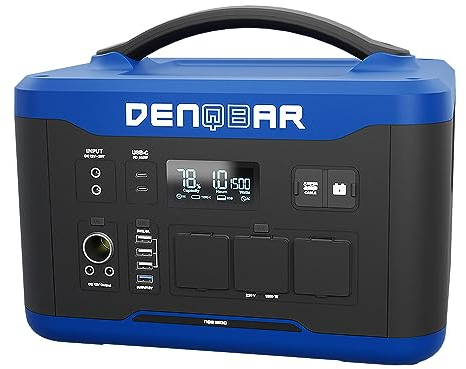 DENQBAR Tragbare Powerstation NQB 1500, LiFePO4 1408Wh Mobiler Stromspeicher mit 230V/1500W (Spitze 3000W) Mobile Stromversorgung für Reise, Camping, Outdoor, Wohnmobil und als Notstromaggregat