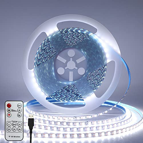 KISUFU Striscia LED 3m, usb, telecomando dimmerabile per interno, camera da letto e tv retroilluminazione