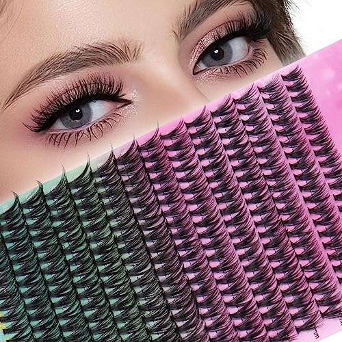 Einzelne Wimpern 280stck MAGEFY Individuelle Cluster Künstliche Wimpern D Curl 9-16mm DIY Cluster Wimpern Einzelne Lashes Wimpernbüschel Wiederverwendbar für Anfänger(30P, D-9-16mm)