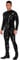iEFiEL Männer Sexy Wetlook Catsuit Gothic Ganzanzug Herren Bodysuit Kostüm Xc Schwarz Langarm 5XL