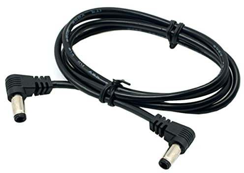 CY Câble d'alimentation CC 5,5 x 2,1 mm mâle 2,5 mm vers prise mâle 5,5 2,1/2,5 mm à angle droit à 90 degrés 60 cm 0,6 m
