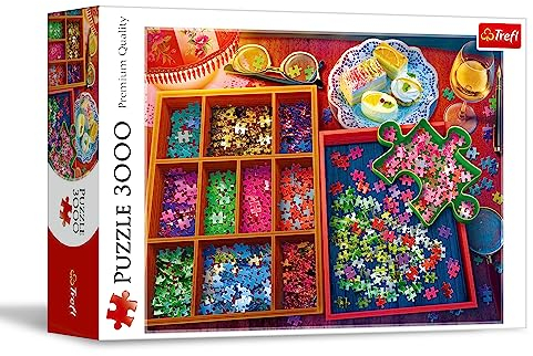 Trefl - EIN Abend mit Puzzles - Puzzle 3000 Elemente - Puzzles für Puzzle-Liebhaber, DIY-Puzzle, kreative Unterhaltung, Spaß, Klassische Puzzles für Erwachsene und Kinder ab 15 Jahren