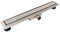 BALNEO Caniveau de Douche, Caniveau de Douche 120cm en Acier Inoxydable, Siphon de Sol, Bas 52mm, Complet, Caniveau de Douche des Deux Côtés avec Panneau ou Carrelage, Duplex Standard 2en1