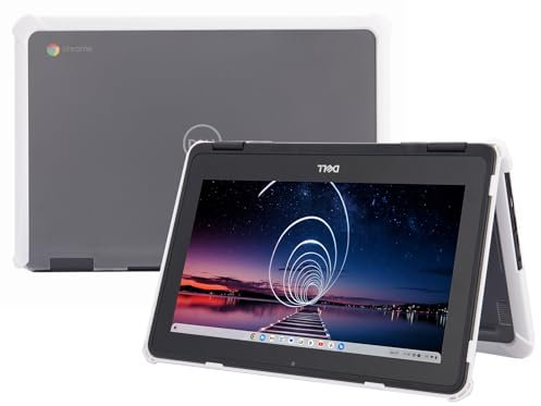 mCover Hybrid Case Compatible ONLY for 2019~2023 11.6 Dell Chromebook 3100/3110 2-in-1 or Clamshell Education Laptop(NOT Fitting Any Other Dell Models) - White