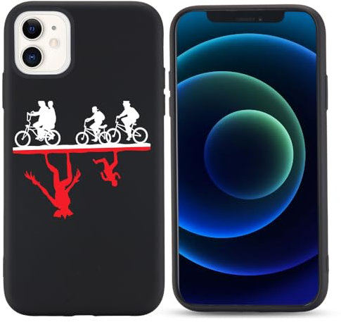 Idocolors Compatible with iPhone 15 Pro, Stranger Bikes Identity Graphic Design Silicone Cover Case for Girls Women Slim Thin Soft Shockproof Phone Case for iPhone 15 Pro