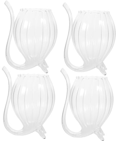PRETYZOOM Trasparente 4 Pz bicchiere di vino coppa per mousse calici tazzine caffe tazze caffe occhiali cannucce bicchiere da cocktail bar usa la tazza per bere fresco bere tazza porta