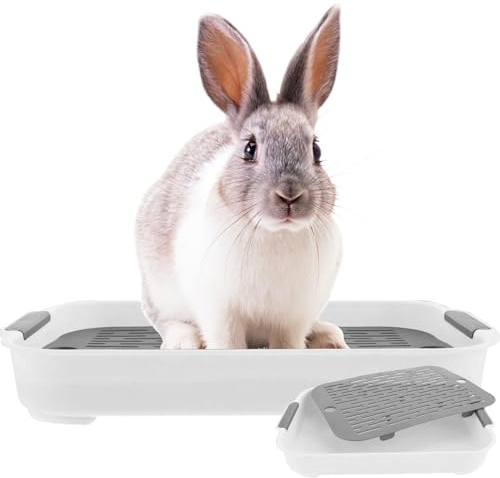 Bac À Litière pour Lapin, Toilettes pour Petits Animaux, Toilettes pour Animaux, Bac a Litière de Potty Trainer, Hamster Sable Salle de Bains, Bac a Litière Pratique Lapn, Hamster Bac a Litièrei
