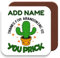 Personalised - Leaving Work Cactus Coaster Gift - Thanks for Abandoning Us - Giftset - Made by MUGGZ in The UK