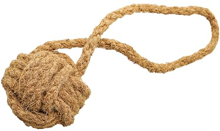 mascota casa - Juguete de cuerda para perros natural hecho de fibra de coco 100% – Juguete masticable sostenible, soporte para el cuidado dental al cambiar los dientes, juguete para perros robusto y