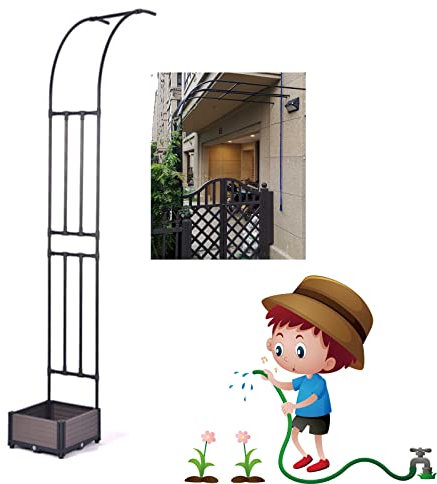 Halbbögen Spalier Gartenbogen Metall Gartenlaube Seitenbreite 40cm Metallrohr Rostfreier PE-Kunststoff Einfache Montage (60x240cm/24x94in)