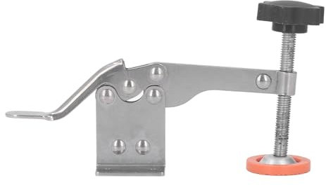 Kniehebelklemme, Niederhalter, Holzbearbeitungsklemmen, Edelstahl, Schnellspanner, Großes Niederhaltewerkzeug, Vertikale Kniehebelklemmen für Holzbearbeitung, Türen, Schränke