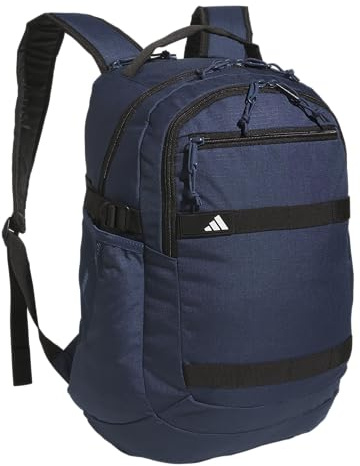 adidas Impulse Backpack, Sport Bag for Men and Women, Durable and Lightweight, Mineral Blue/Black, One Size