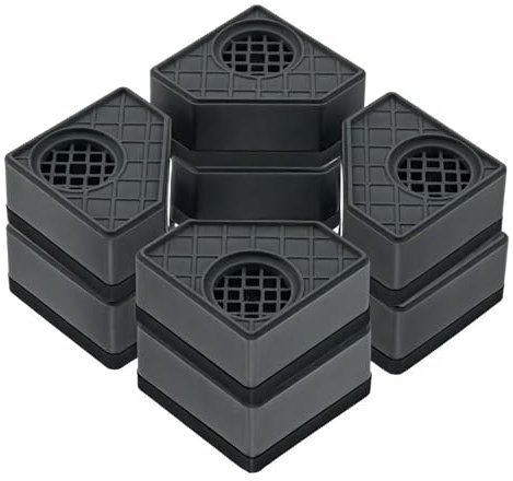 Rialzi per Mobili Piedini Antivibrazione Lavatrice Universali,Impilabili 4.4/7.8 cm,PP&Gomma