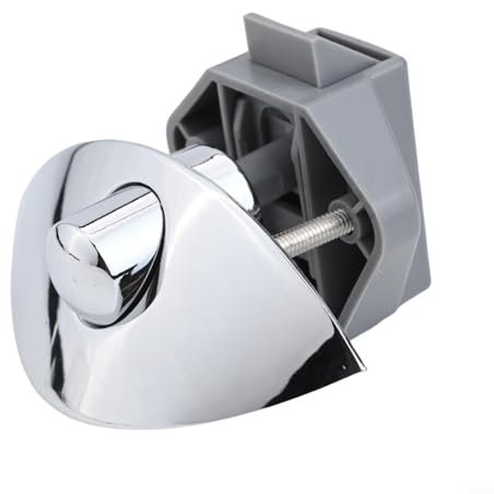 Cerradura de cierre de media luna para autocaravana, ajuste ajustable, adecuado para puertas de armario, color gris (plata)