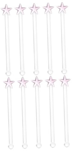 TOPBATHY 2 Ensembles Bâtonnet en Verre Agitateur De Boisson De Fête Bâtonnets À Cocktails Agitateur De Vin Mélangeur À Cocktails Bâtonnets À Mélanger Un Verre Réutilisable 5 Pièces * 2