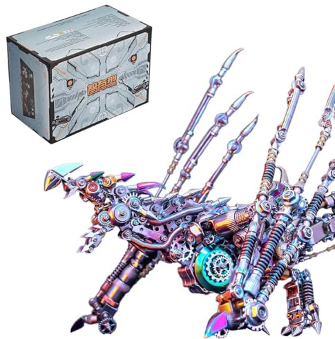 Funwetrike 3D Metallpuzzles für Erwachsene, 3D Intelligentielle Drachen Puzzles Metall Montierte Tiermodellbausätze, DIY STEM Geburtstag (1390+PCS)