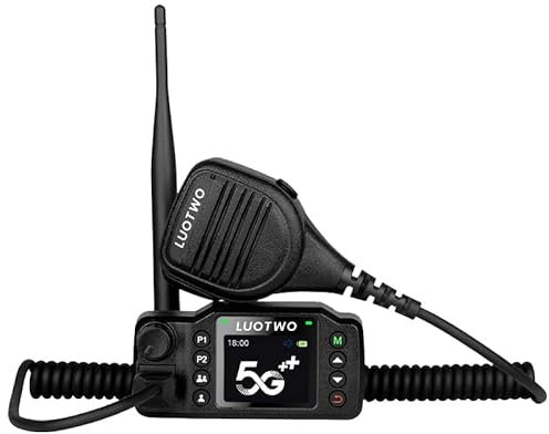 LUOTWO V1-9800 Global Walkie Talkie Support Zello App 4G Car Radio Mini Two Way Radio Coverage Quad-Core Arm Cortex GPS Bluetooth Android LTE Waterproof Long Distance Intercom 5000KM