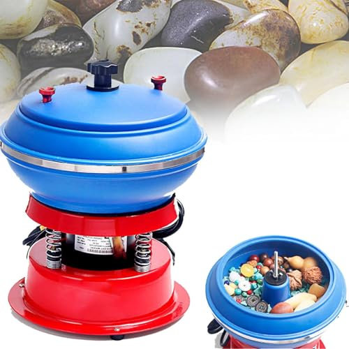 Vibrating Tumbler, Jewelry Polishing Machine 8 Inch - Electric Rock Tumbler Bowl for Convenient Simple, 90W 3.5L Vibratory Polishing