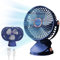 AHYDFSR Ventilador de Mesa USB, Ventilador USB Pequeño con 3 Velocidades ajustables 360 Grados Rotation, con Bateria Recargable, para el hogar, oficina, gimnasio, pesca, Azul