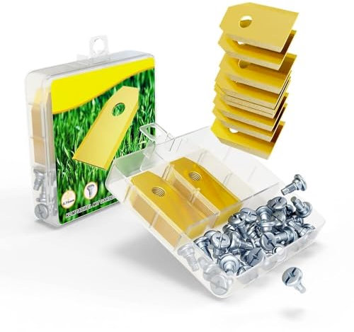 Replacement Blades for Husqvarna/Gardena/Yard Force, Robotic Lawnmower Replacement Blades with Titanium Coating, Includes Screws, Universal Replacement Blades, Replacement Blades for Robot Lawnmowers