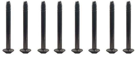 8Pcs Computer Case Fan Part Desktop Computer Power Supply Fan Long Screw Black Radiator Fan Screw For Water Cooling