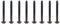 8Pcs Computer Case Fan Part Desktop Computer Power Supply Fan Long Screw Black Radiator Fan Screw For Water Cooling